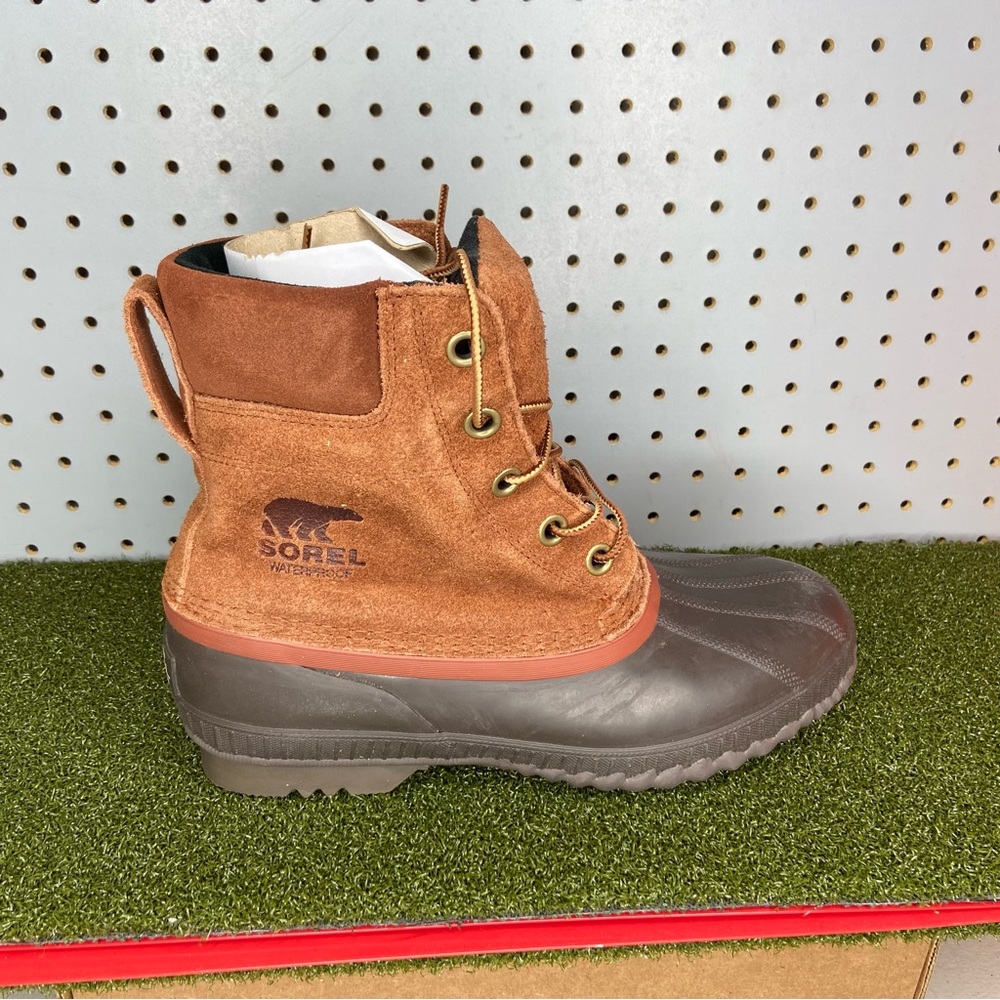 Sorel Mens Cheyanne ll Waterproof Insulated Winter Boots Dark Amber Size 9.5 New
